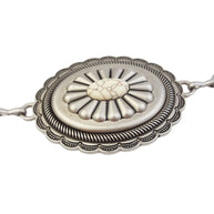 Women's Western Oval Concho Chain Belt with Stones