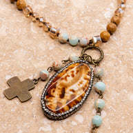 Emma Necklace in Amazonite and Jasper