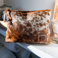 Western Cowhide Makeup Bag Travel