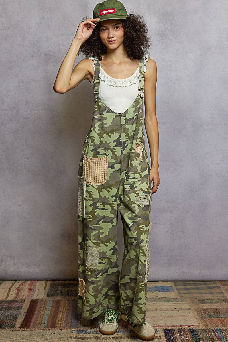 Vintage Washed Denim Overalls