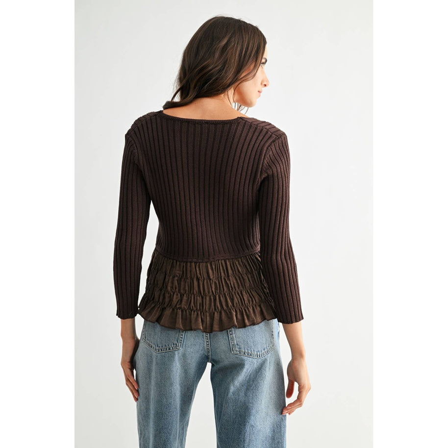 Knit Ruched Sweater