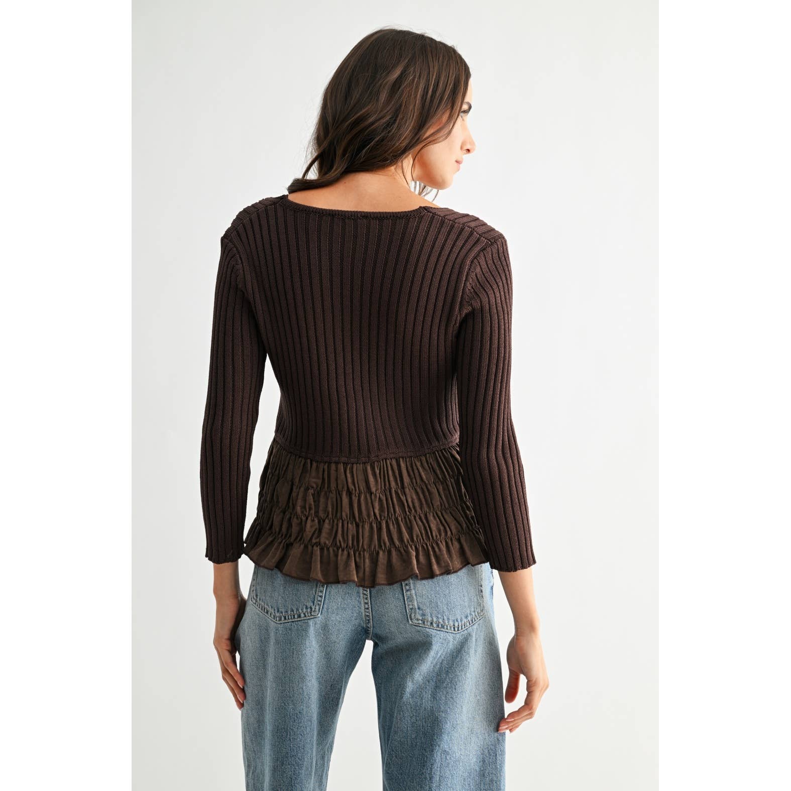 Knit Ruched Sweater
