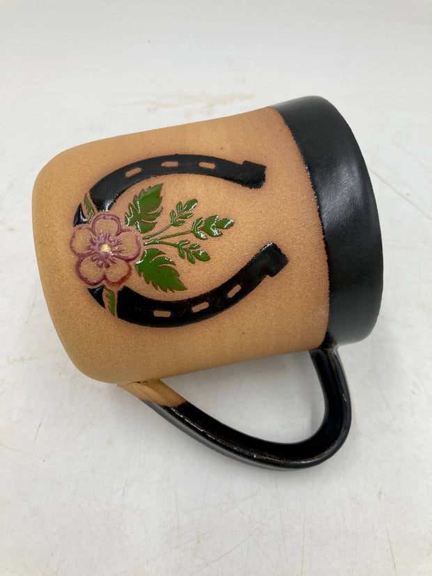 Horseshoe Wheel Thrown Mug