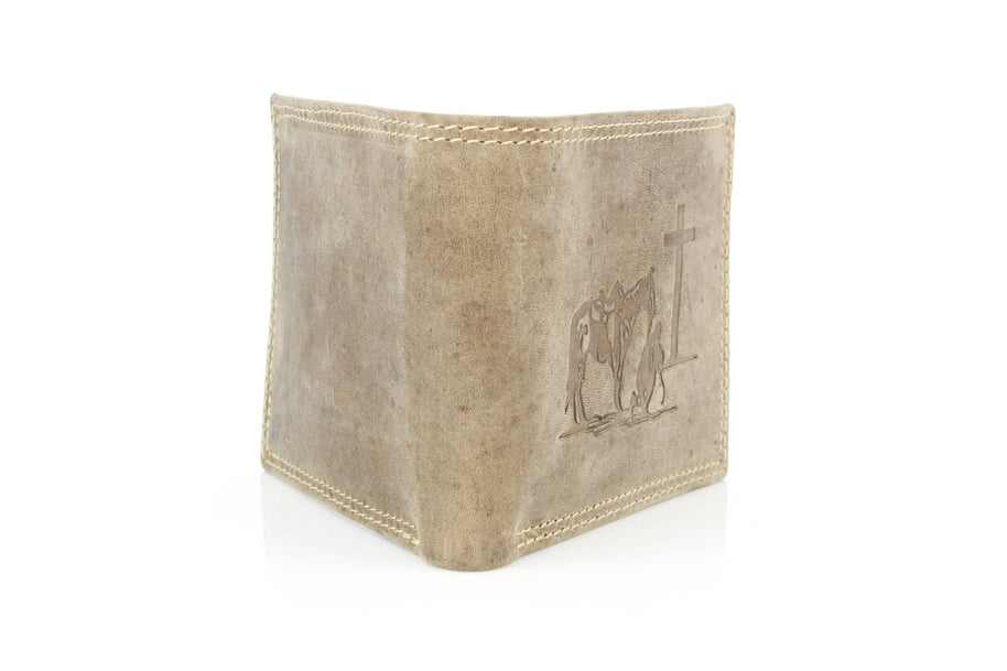 Men’s Bi-Fold Wallet with Praying Cowboy Emboss