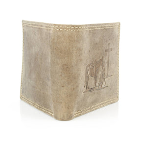 Men’s Bi-Fold Wallet with Praying Cowboy Emboss
