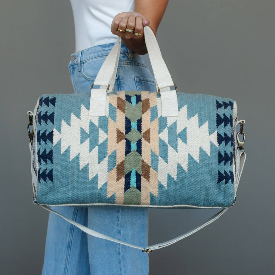 Lt. Blue Western Duffel Bag