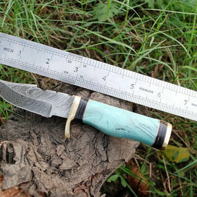 Custom Handmade Best Survival Knife - Damascus Steel