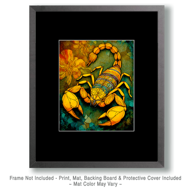 Stylized Scorpion Wildlife Art Print