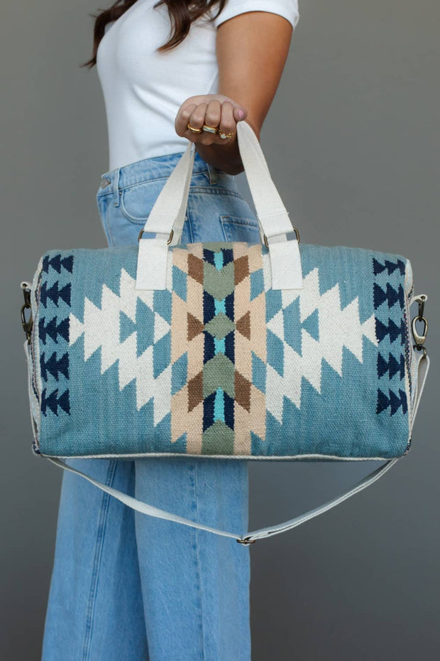 Lt. Blue Western Duffel Bag