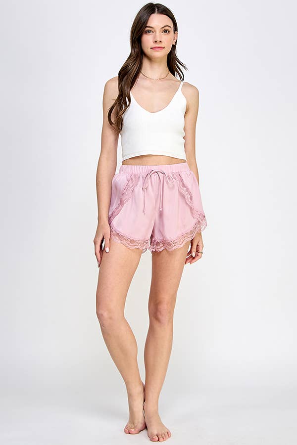 Lace Satin Shorts