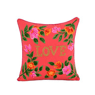 Embroidered Love Pillow