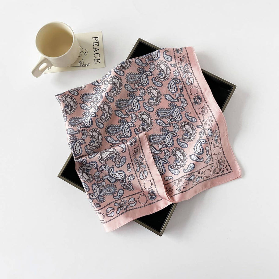 Paisley Satin Square Scarf