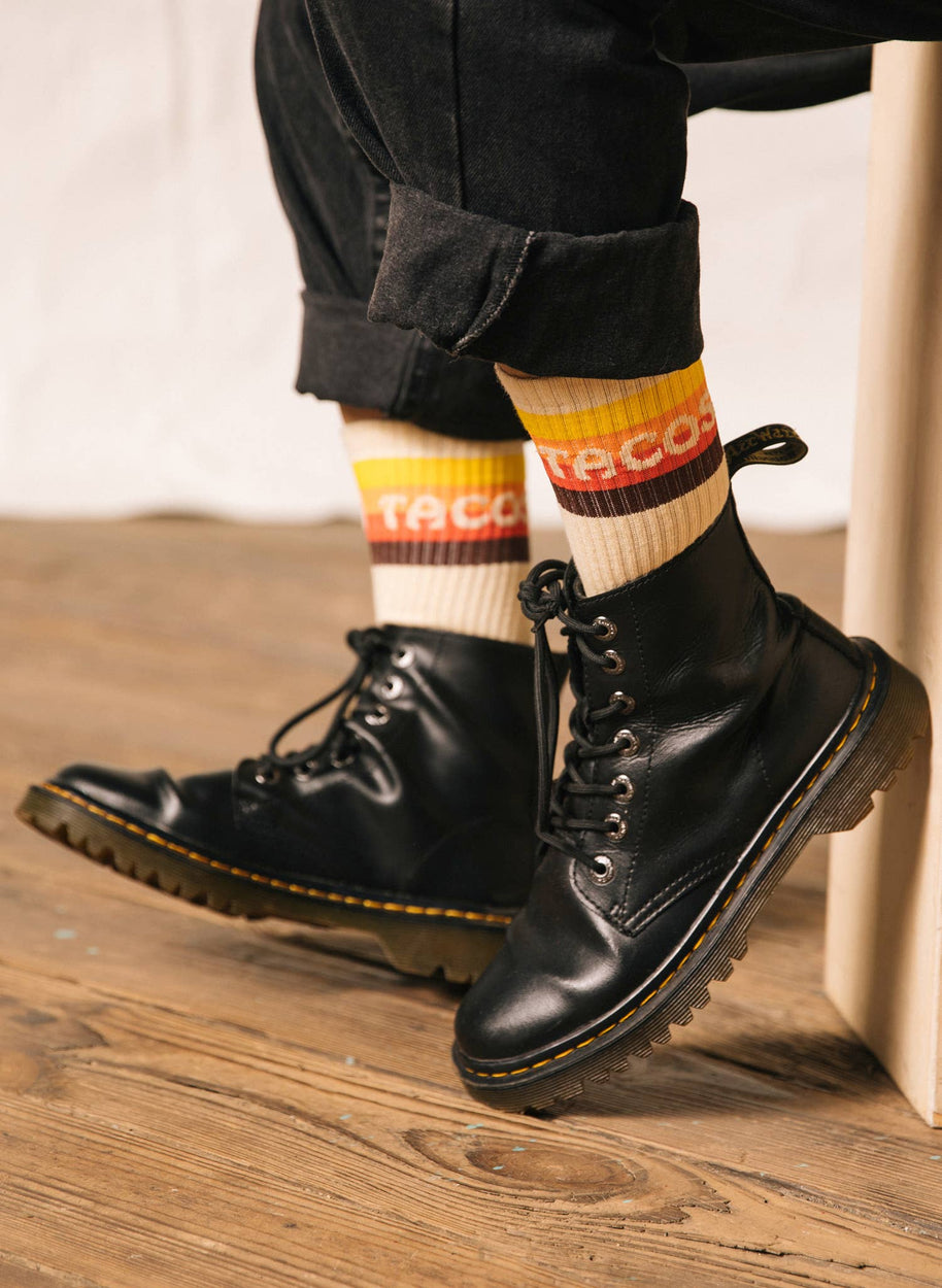 Taco Van Striped Crew Socks