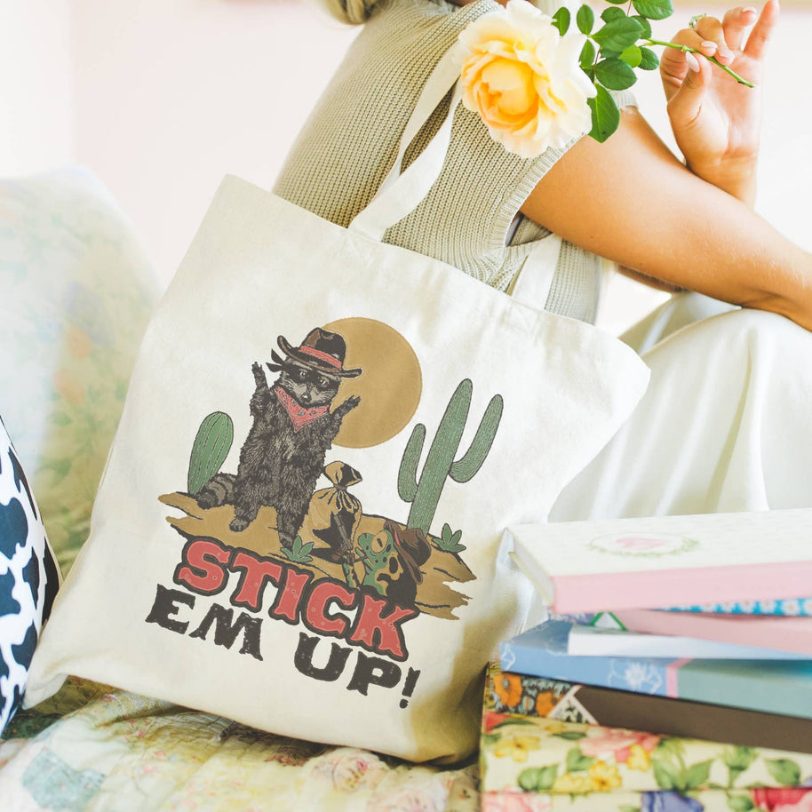 Raccoon Cowboy Tote Bag