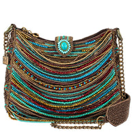 Beaded Strands Southwestern Crossbody Handbag