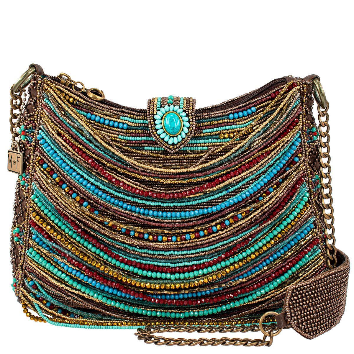 Beaded Strands Southwestern Crossbody Handbag