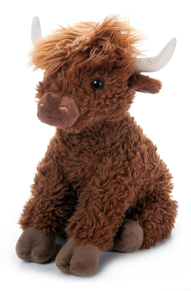 12" Brown Highland Cow Stuffed Animal