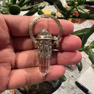 Himalayan Crystal Quartz Pointed Pendant, Handcrafted