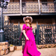 Satin Lace Midi Dress