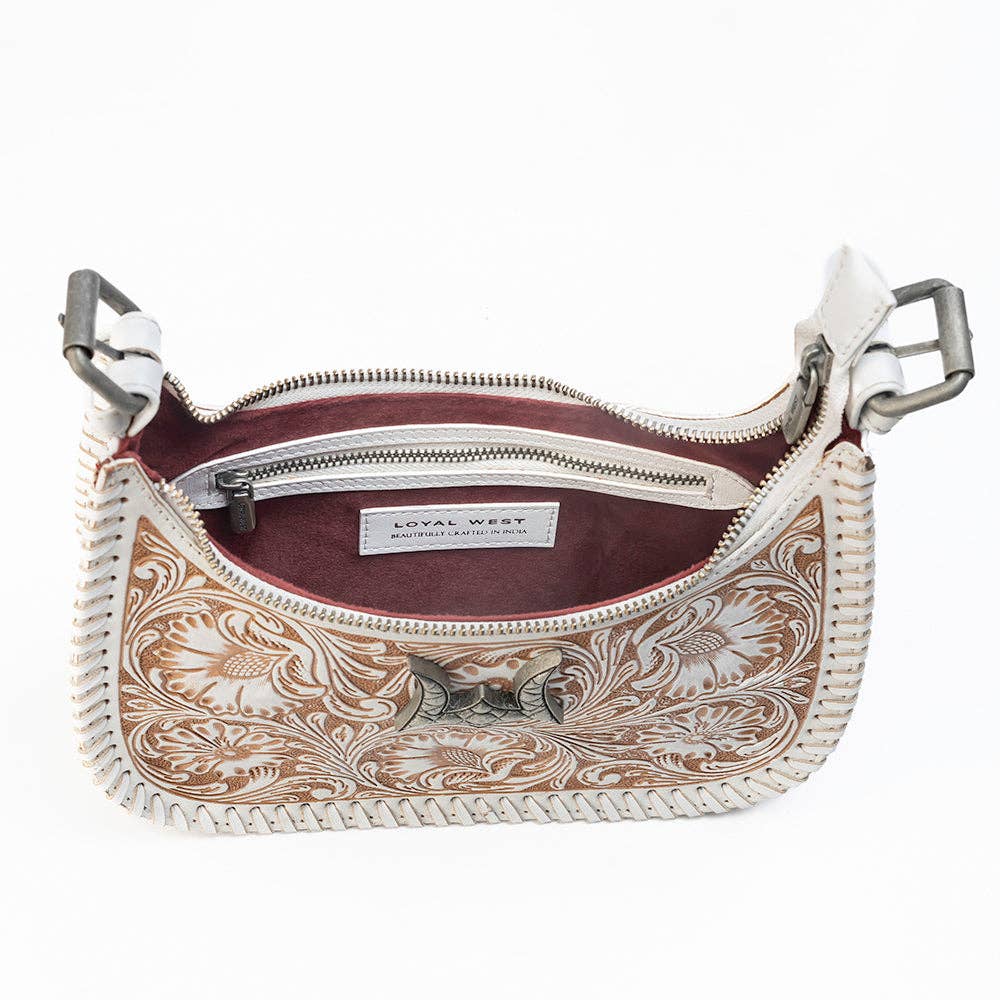Loyal West Dannia Purse, Med, Ivory Dust