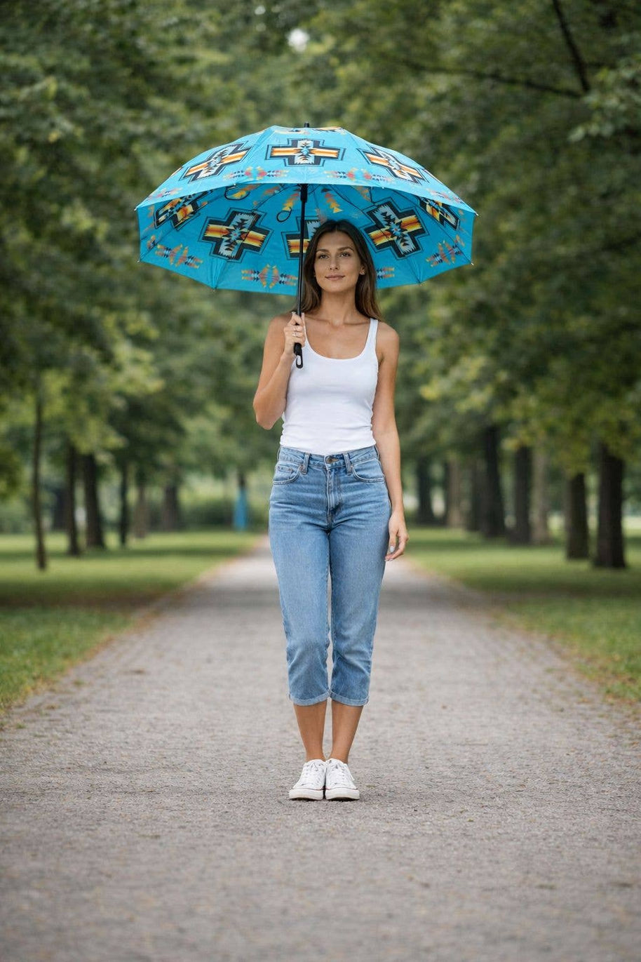 Turquoise Golf Umbrella