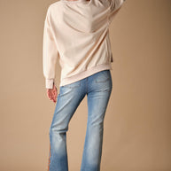 Western Suede Detail Bootcut Jeans