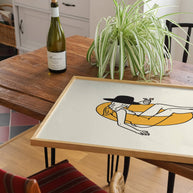 Float Cowgirl Minimal Western Art Print