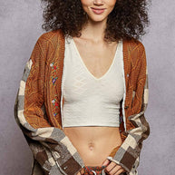 Knit Cardigan with Embroidery