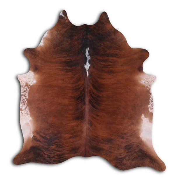 Mocha Brindle Jumbo Cowhide Size 7-8 ft big