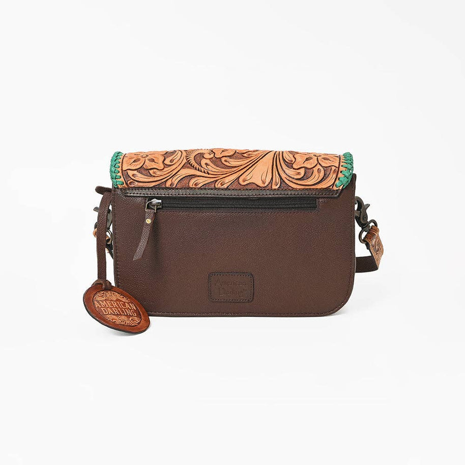 Black & White Tooled Leather Purse