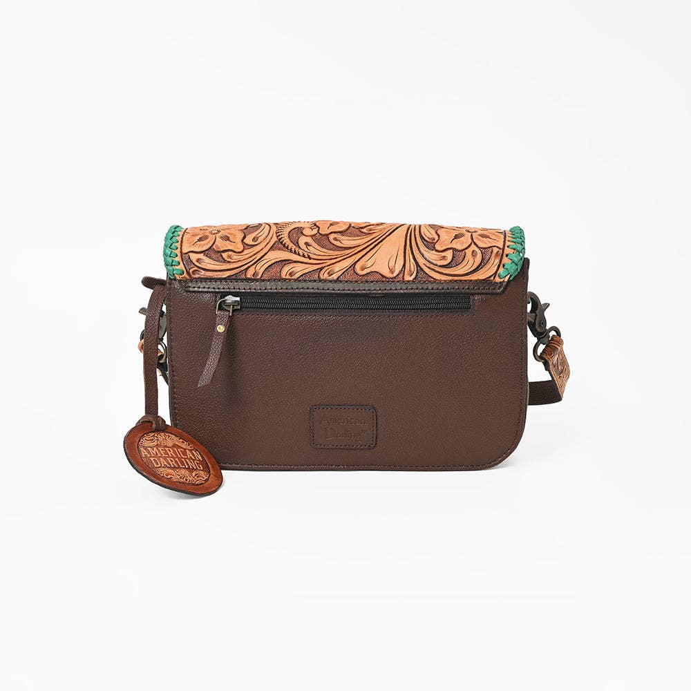 Black & White Tooled Leather Purse