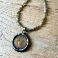 Labradorite Guardian Angel Necklace