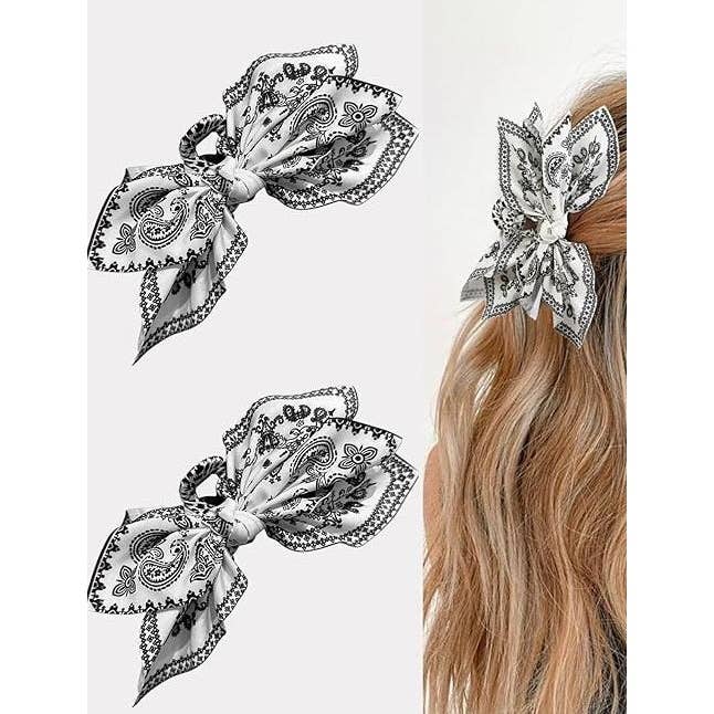 Boho Bandana Hair Claw Clips