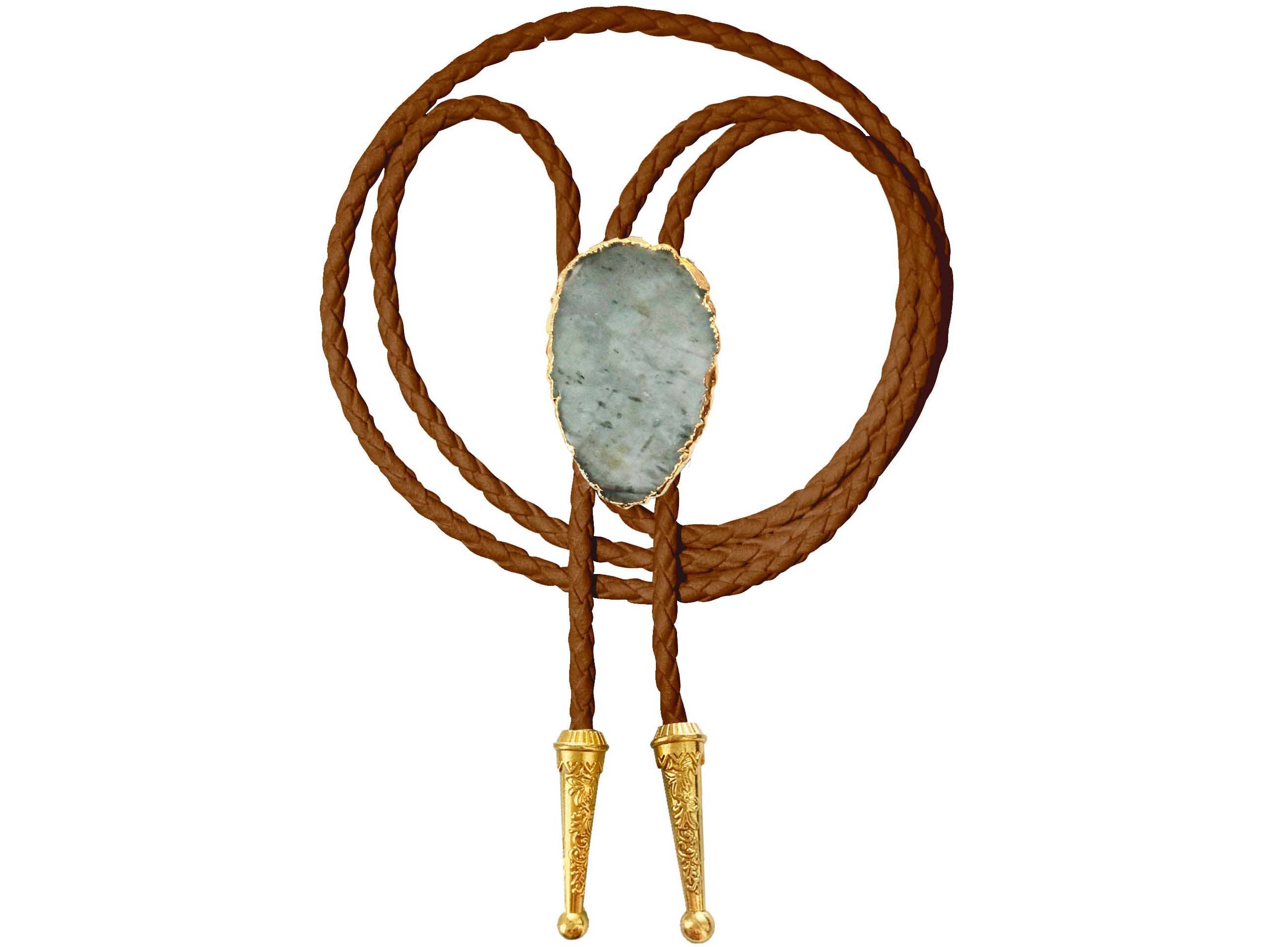Gemstone Bolo Tie - Aquamarine