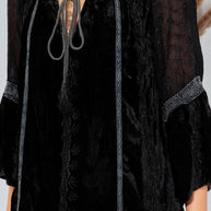 Velvet Patchwork Peasant Top