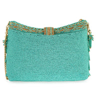 Turquoise Fringe Beaded Crossbody