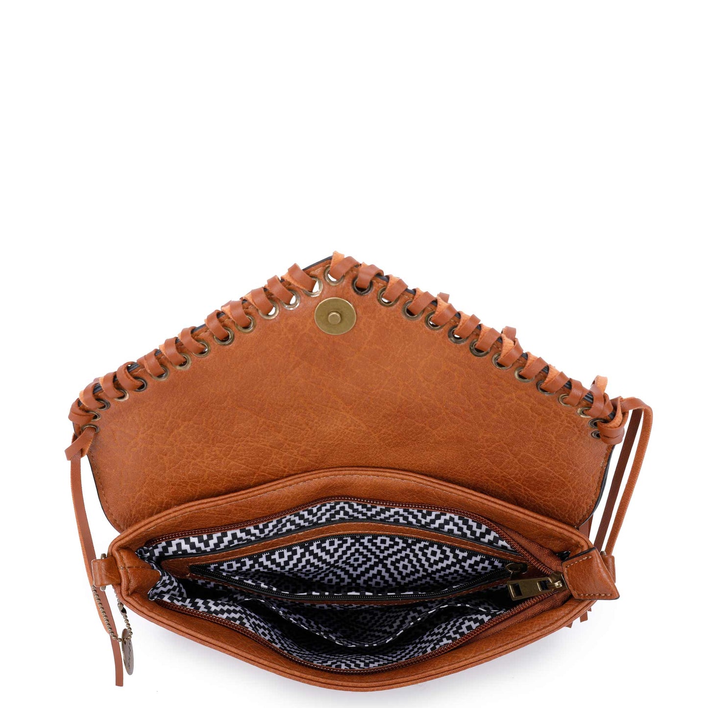 Dallas Classic Vegan Leather Western Fringe Crossbody Bag