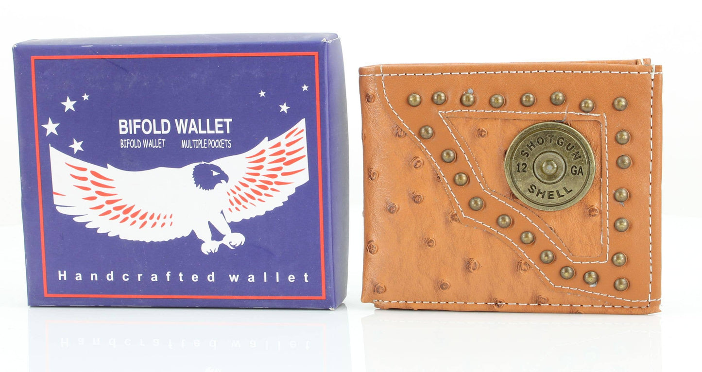 Vegan Concho Bifold w Shotgun Shell Medallion