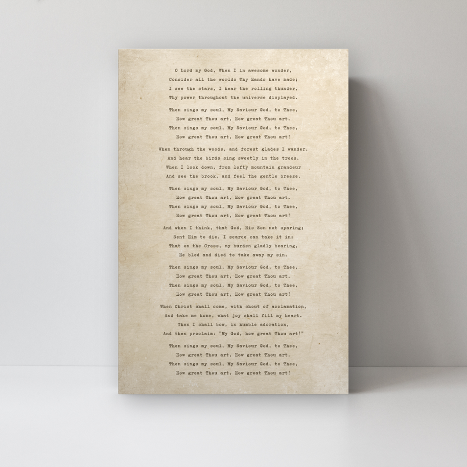 How Great Thou Art Canvas Wall Art – 24