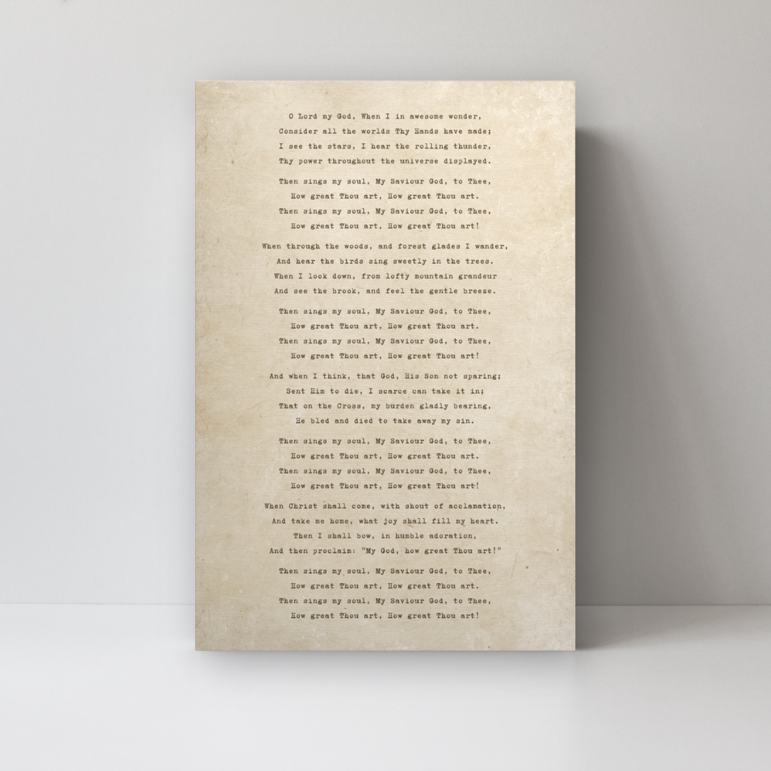 How Great Thou Art Canvas Wall Art – 24