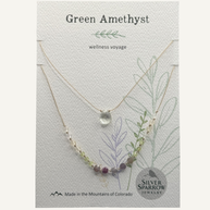Green Amethyst double layer drop necklace