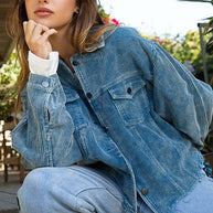 Distressed Corduroy Jacket