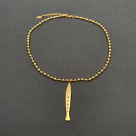 Fish Charm 18K GP S Steel Necklace