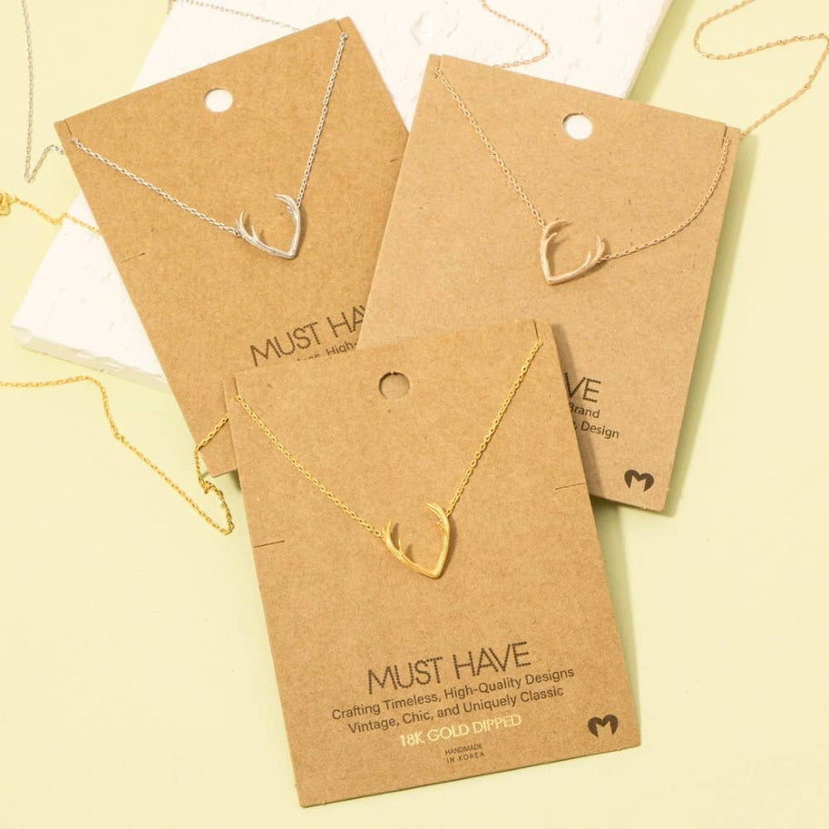 Antler Pendant Necklace