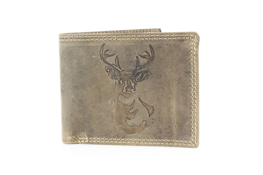 Men’s Bi-Fold Wallet with Deer