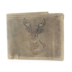 Men’s Bi-Fold Wallet with Deer