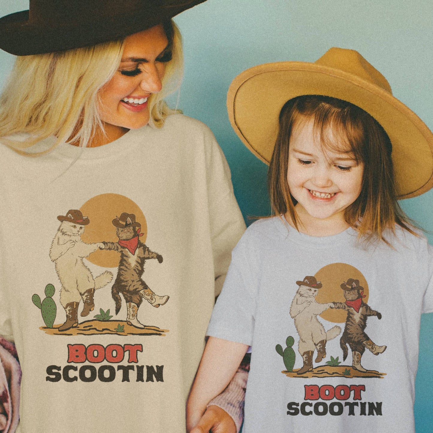 Boot Scootin Kitties Unisex Kid's Shirt