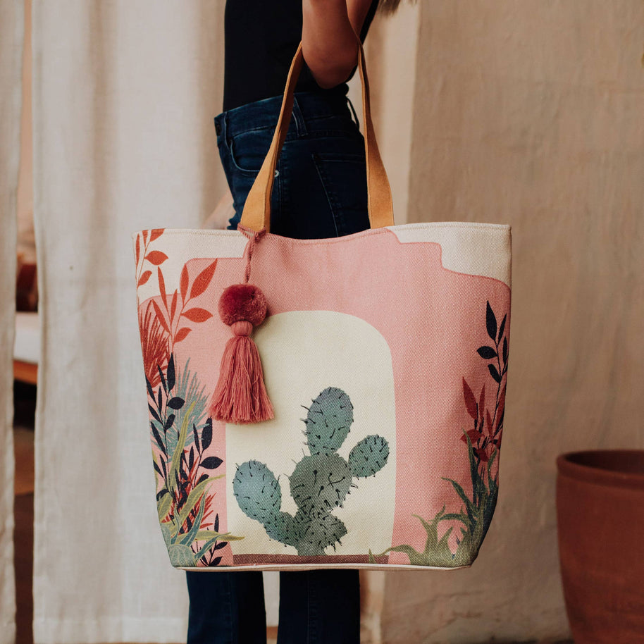 Pink Cactus Tote