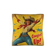 Vintage Cowgirl Up Pillow