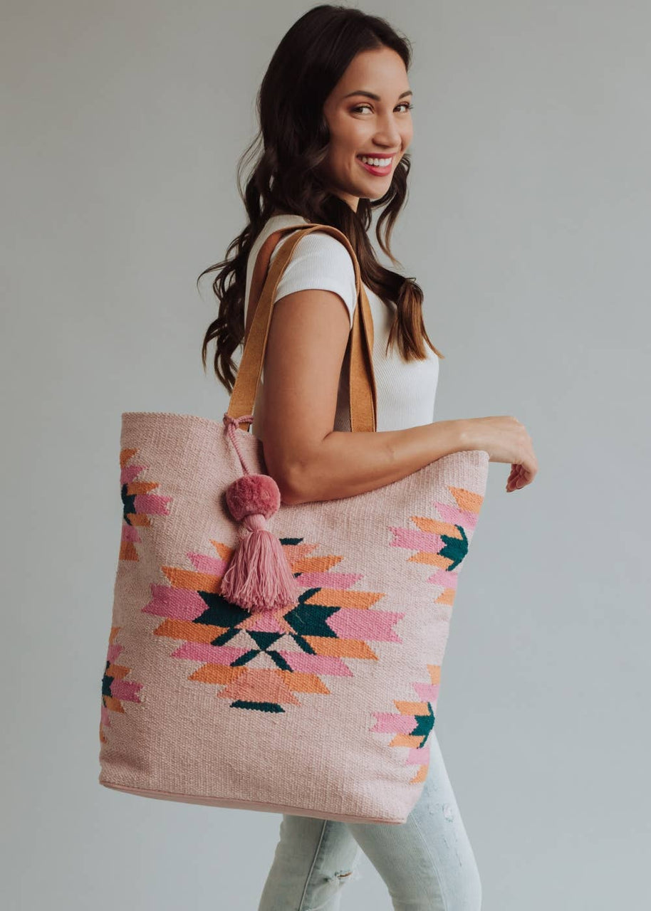 Pink Aztec Tote